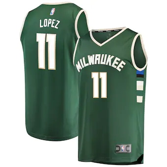 youth fanatics branded brook lopez green milwaukee bucks fa-368